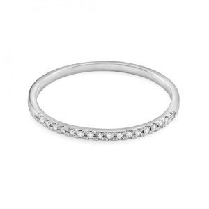Pierścionek rings z diamentami białe złoto