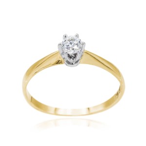 Pierścionek zaręczynowy z brylantem Diamor 0,23 ct