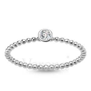Pierścionek rings kulkowy z diamentem Verona 12857