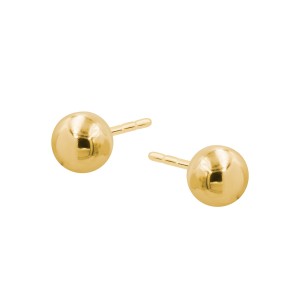 Złote kolczyki gładkie kulki 3 mm