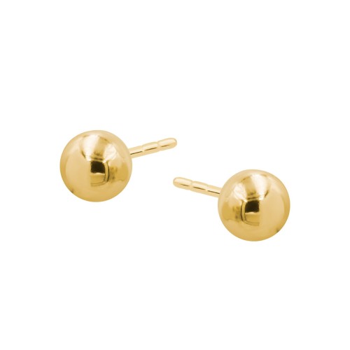 Złote kolczyki gładkie kulki 3 mm
