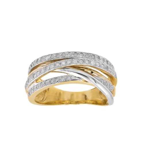 Złoty pierścionek z diamentami 0,55 ct Diamor