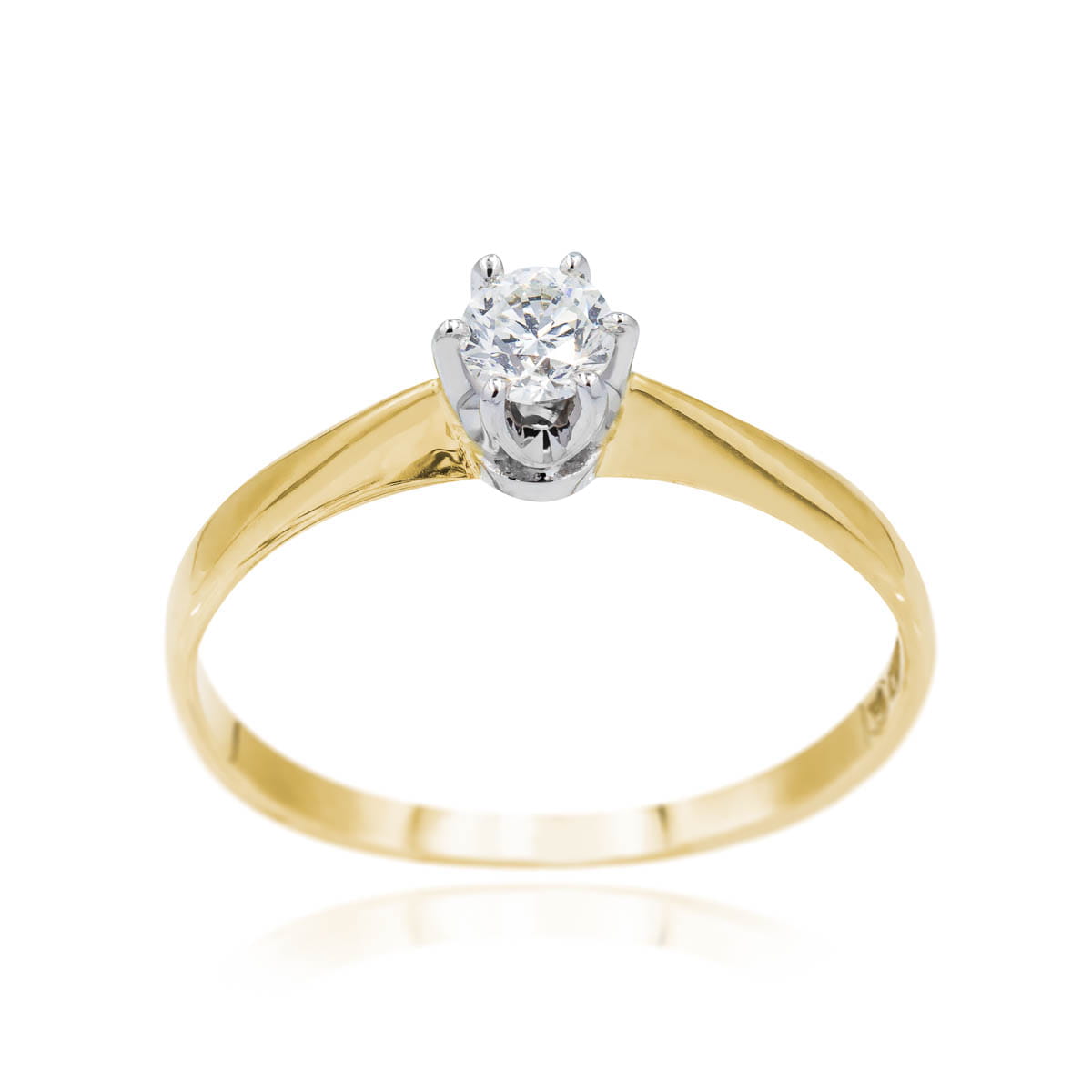 Pierścionek zaręczynowy z brylantem Diamor 0,23 ct